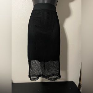 Rue21 women’s midi black mesh skirt. XL size. Excellent condition